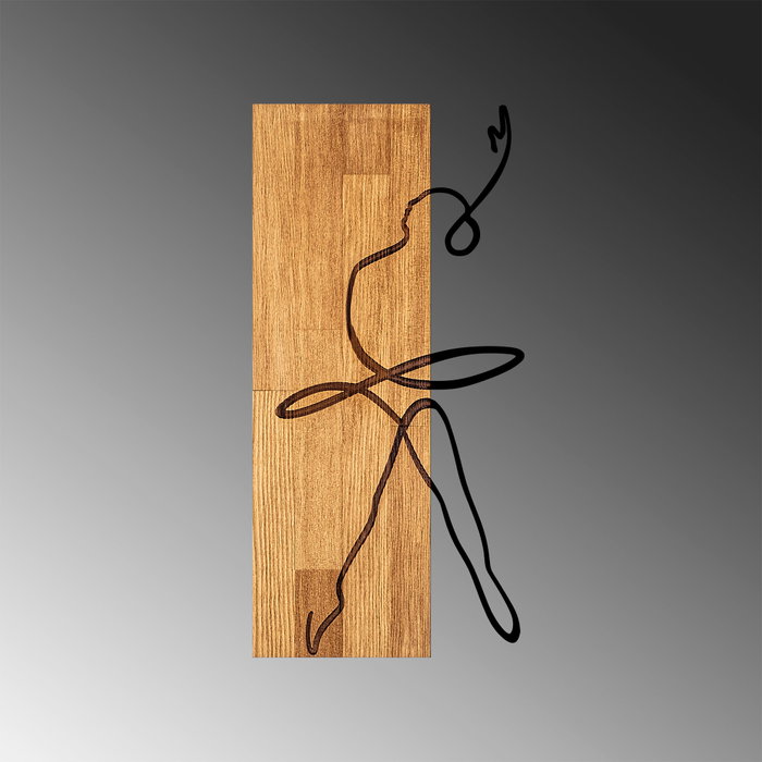 Wallity MA-299 Accesorio decorativo de pared de madera y metal Nogal y negro Wallity MA-299 Accesorio decorativo de pared de madera y metal Nogal y negro